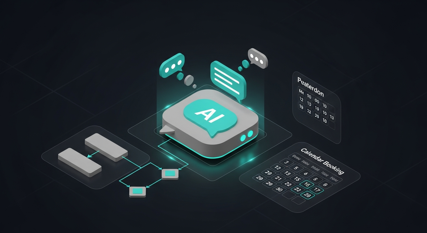 AI chatbot qualifying leads with intelligent conversation flow and calendar booking